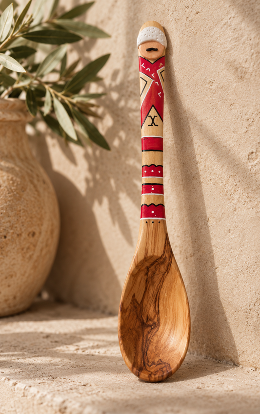 Trashëgimi – Hand-Painted Wooden Spoon