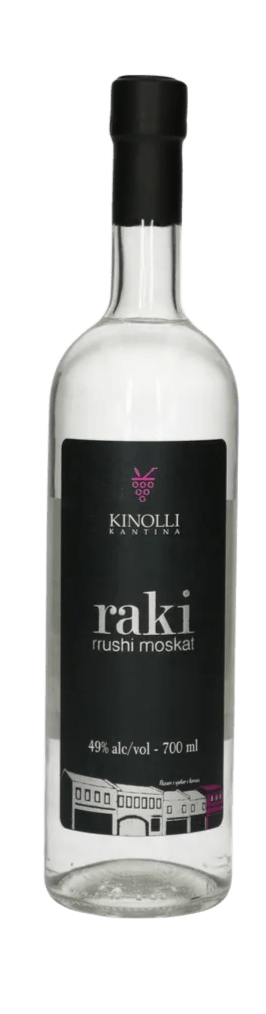 Raki d'uva Moskat - 49% vol. - Cantina KINOLLI - Me Zemër - Kinolli - Me Zemër